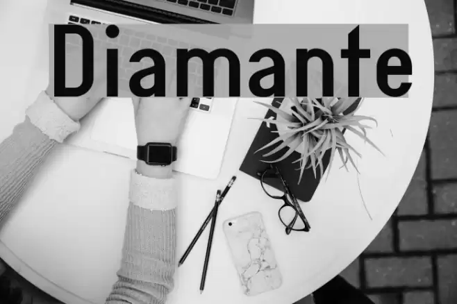 Diamante Font examples