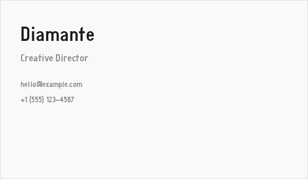 Diamante Business Card