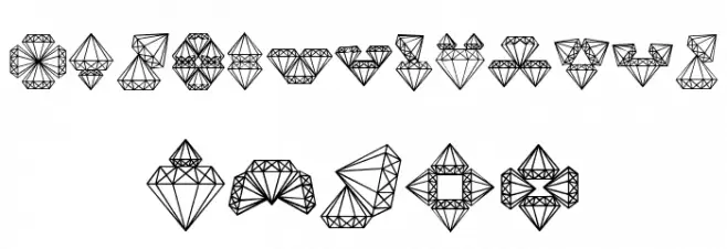 Diamond Blocks Regular Polices MAJUSCULES