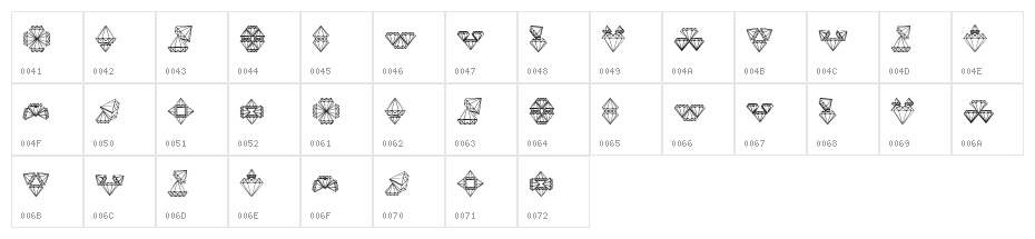 Diamond Blocks Regular Character Map