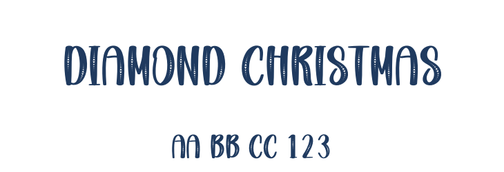 Diamond Christmas Font Preview