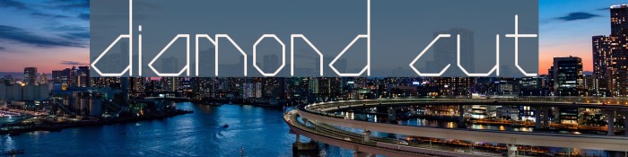 Diamond Cut Font examples