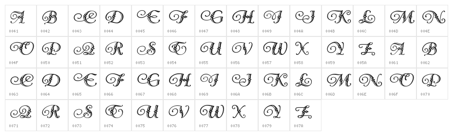 Diamond Dreams Character Map