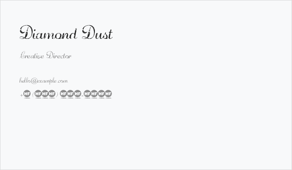 Diamond Dust  Business Card