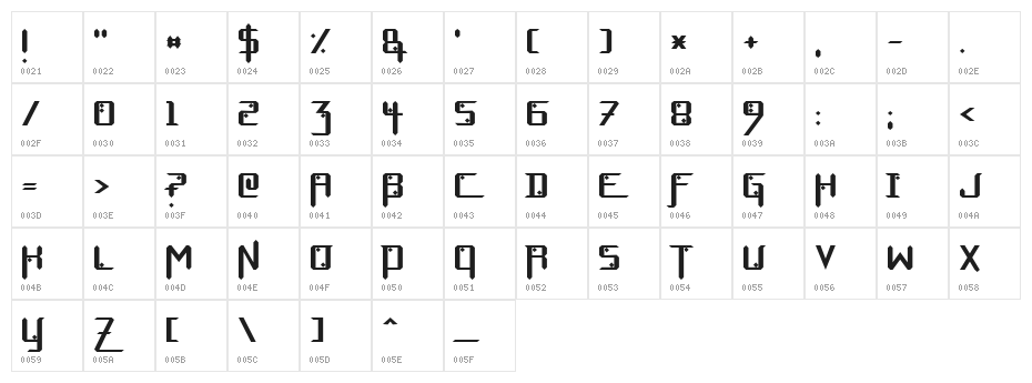 Diamond Fantasy Normal Character Map