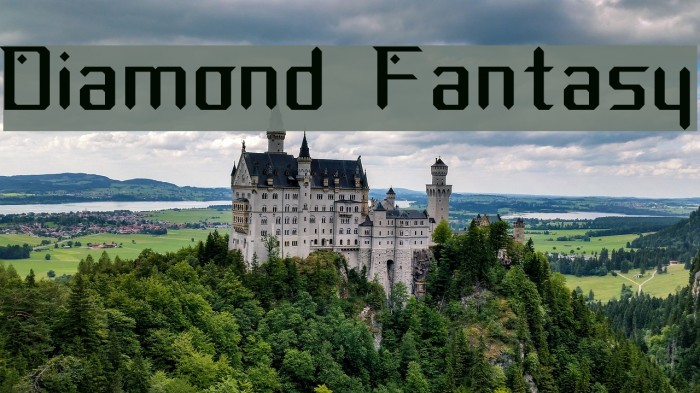 Diamond Fantasy Font examples