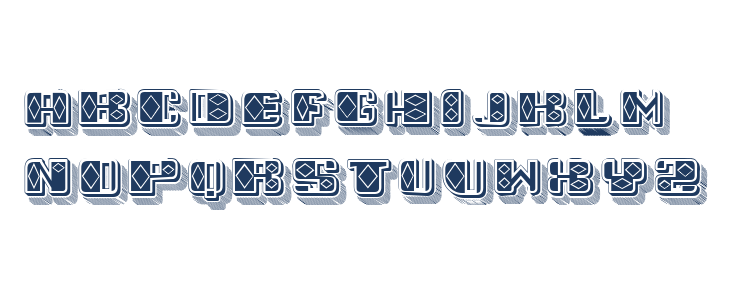 Diamond Flat Blacked Regular Lowercase