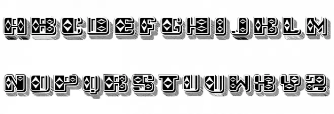 Diamond Flat Filled Regular Font Litere mari