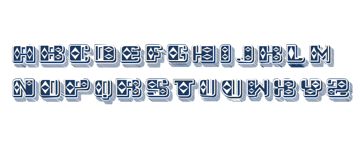 Diamond Flat Filled Regular Lowercase