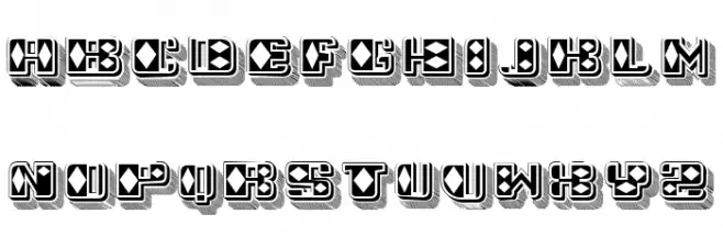 Diamond Flat Regular Шрифта ВЕРХНИЙ
