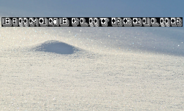 Diamond Flat Regular Example 1