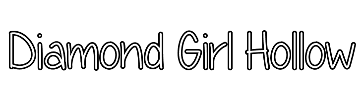 Diamond Girl Hollow Font