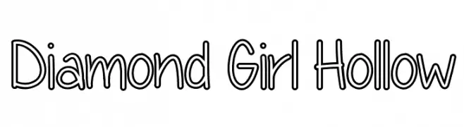 Diamond Girl Hollow  Frei Schriftart Herunterladen