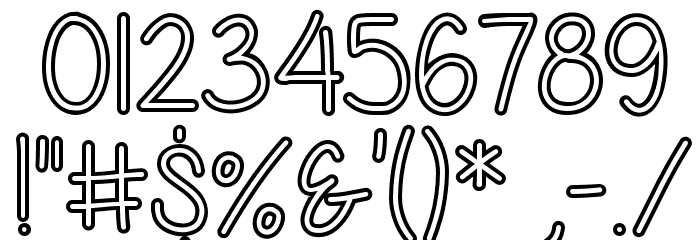 Diamond Girl Hollow Font OTHER CHARS