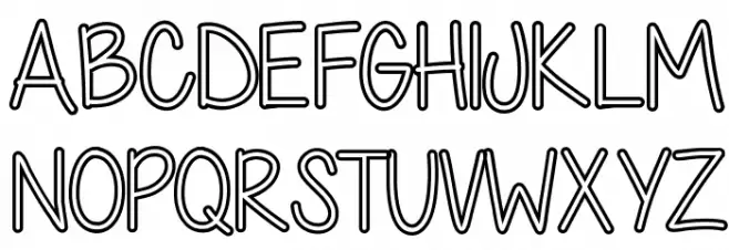 Diamond Girl Hollow Schriftart Groß