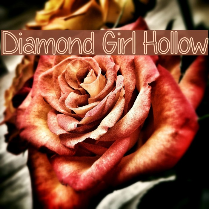 Diamond Girl Hollow Font examples