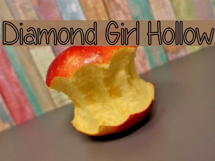 Diamond Girl Hollow Font examples