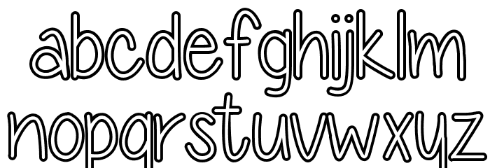 Diamond Girl Hollow Font LOWERCASE