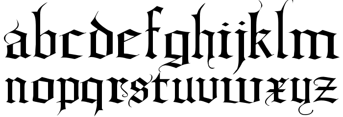 Diamond Gothic Font LOWERCASE