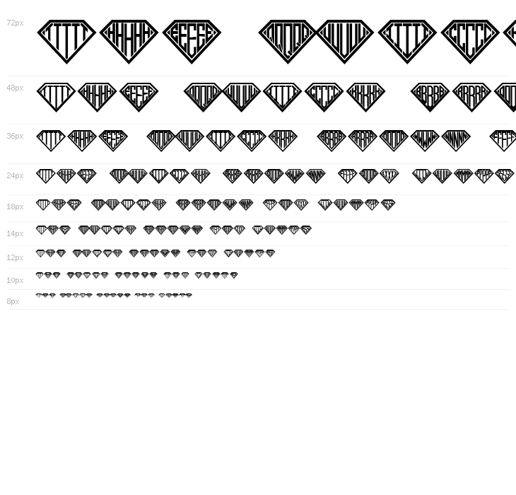 Diamond Monogram Book Regular Waterfall