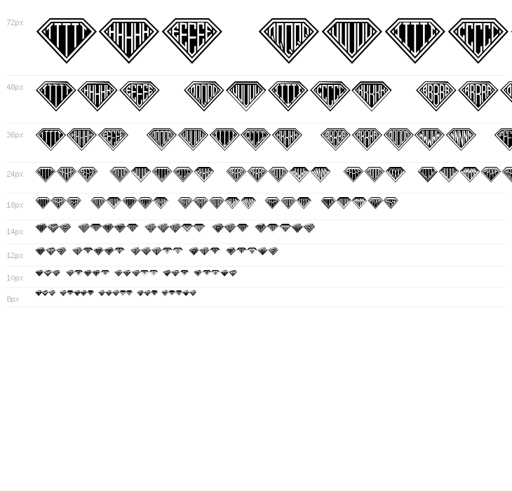 Diamond Monogram Regular Waterfall