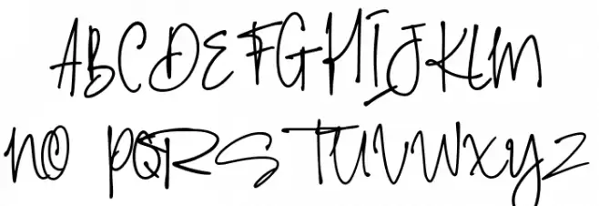 Diamond Signature Regular 字体 大写