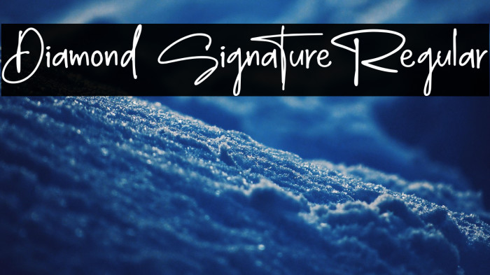 Diamond Signature Regular Example 2