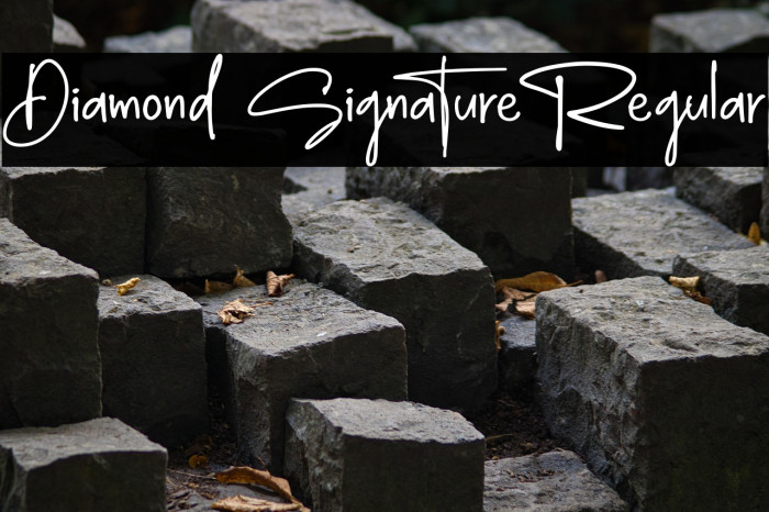 Diamond Signature Regular Example 3