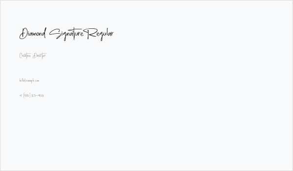 Diamond Signature Regular Business Card