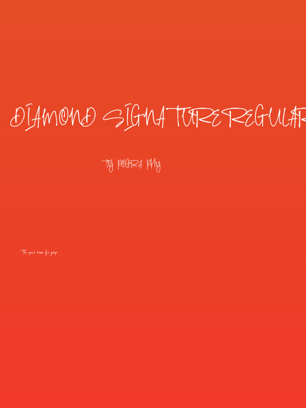 Diamond Signature Regular Poster