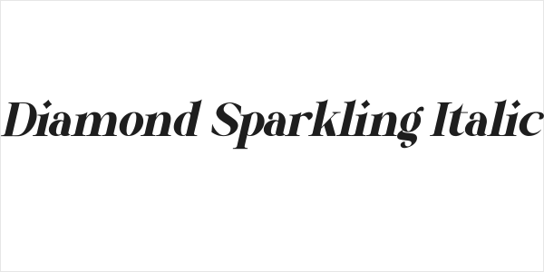 Diamond Sparkling Italic Logo