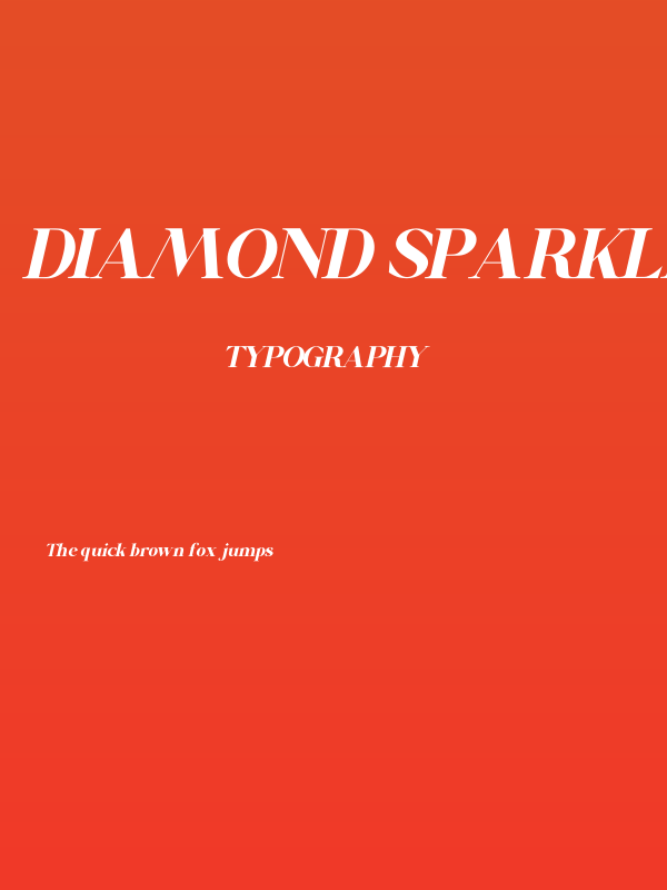 Diamond Sparkling Italic Poster