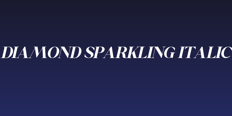 Diamond Sparkling Italic Social Header