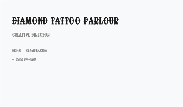 Diamond Tattoo Parlour Business Card