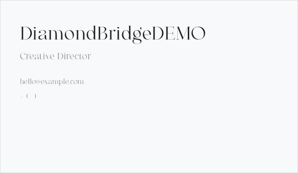 DiamondBridgeDEMO Business Card