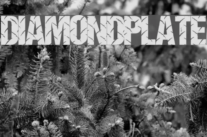 DiamondPlate Font examples
