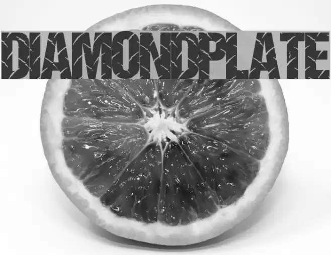 DiamondPlate Font examples