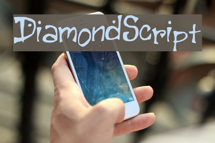 DiamondScript Schriftart examples