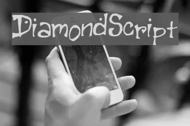 DiamondScript Schriftart examples