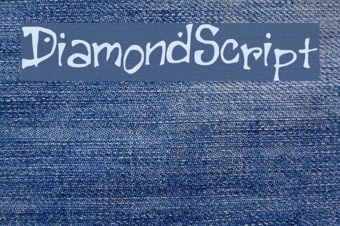 DiamondScript Schriftart examples