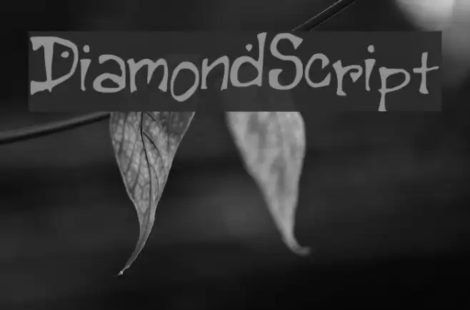 DiamondScript Schriftart examples