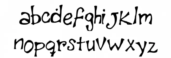 DiamondScript Schriftart Kleinbuchstaben