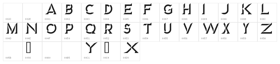Diamond Character Map