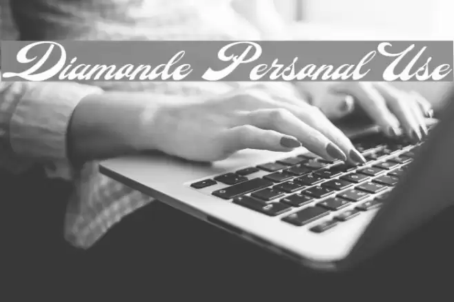Diamonde Personal Use Font examples