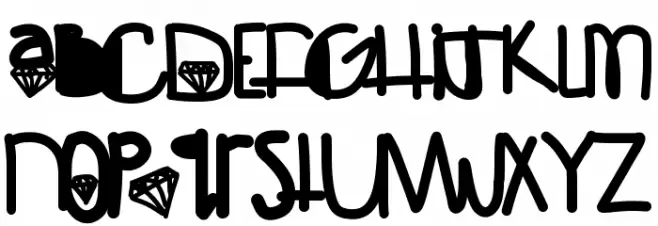Diamondgirl Schriftart Groß