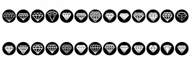 Diamondo Regular خط أحرف كبيرة