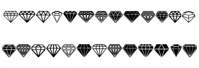 Diamondo Regular フォント 小文字