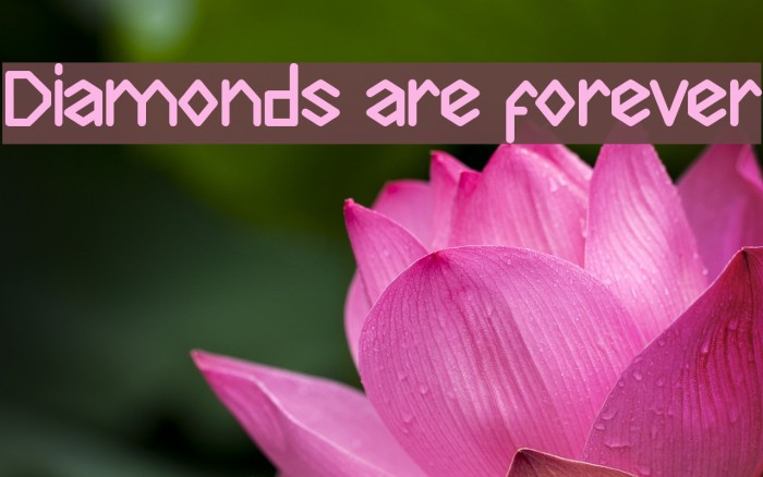 Diamonds are forever Font examples