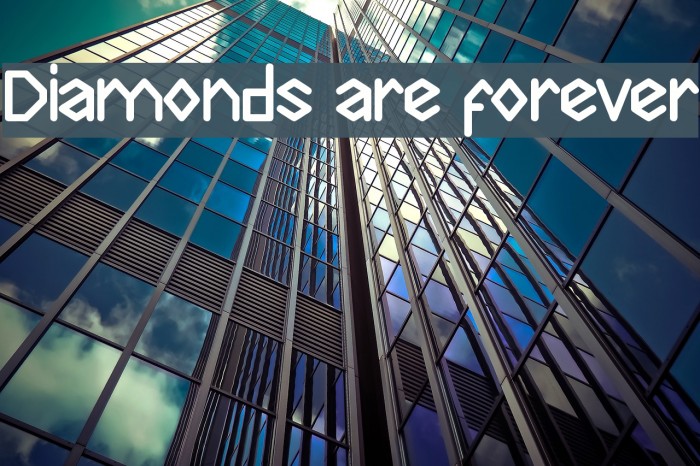 Diamonds are forever Font examples
