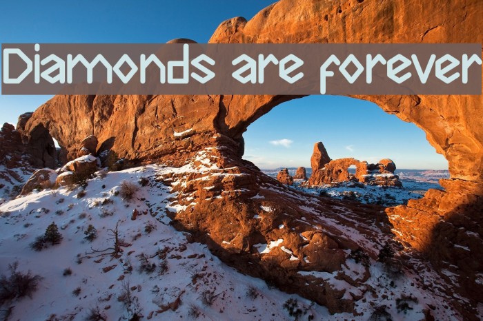 Diamonds are forever Font examples